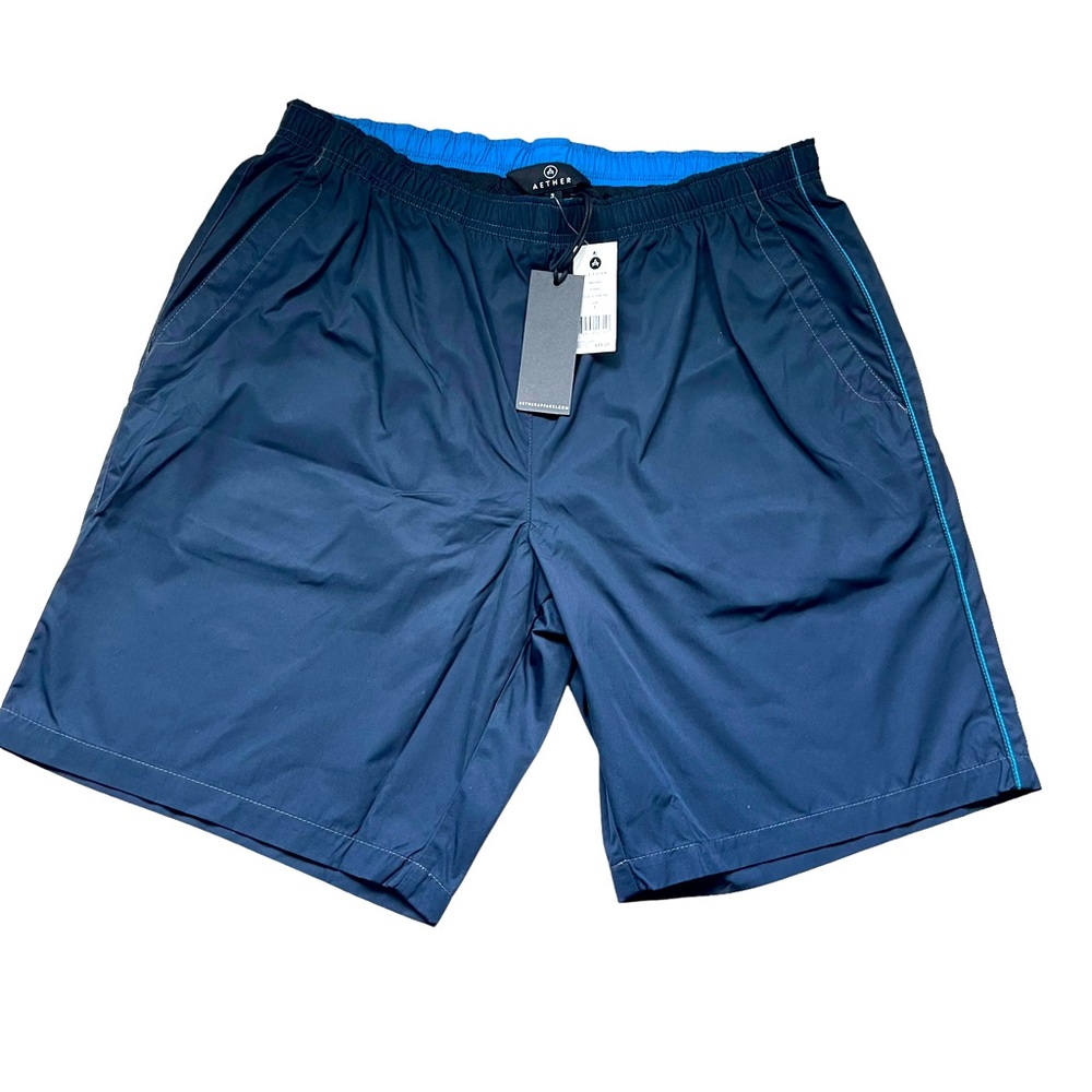 Aether Mens Total Eclipse Size 3 (LG) Navy Blue Lined Immersion Swim Trunk Short